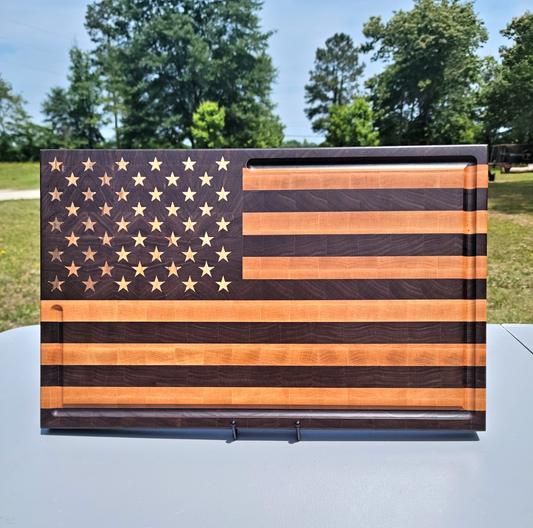 American Flag End-Grain Cuttingboard