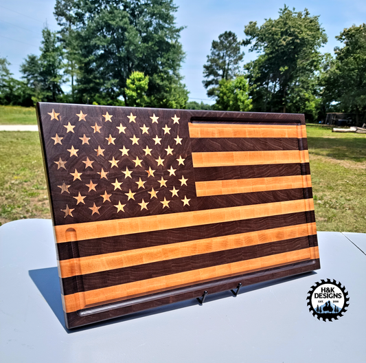 American Flag End-Grain Cuttingboard